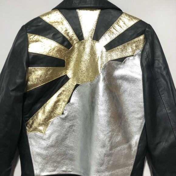 Free People x Pierre Rioufol Sun Shining Leather Jacket Moto Black Size L NWOT - Picture 16 of 16